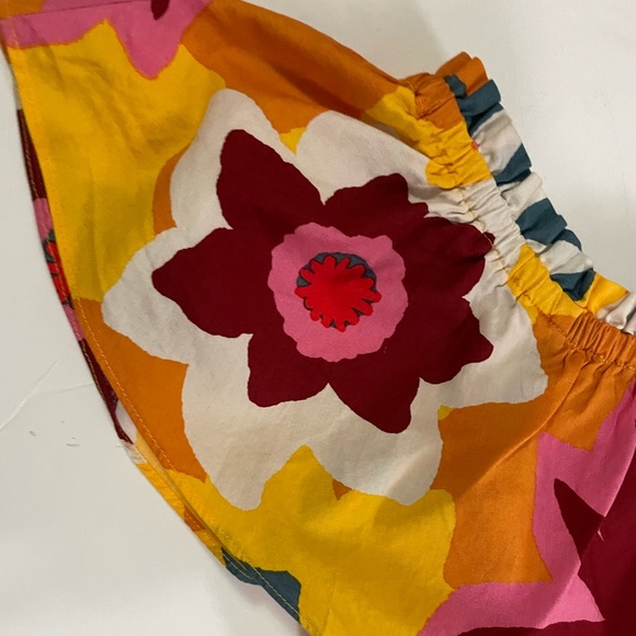 Marlene Floral Ruffle Off Shoulder Dress size L beach summer vibrant - Picture 16 of 16